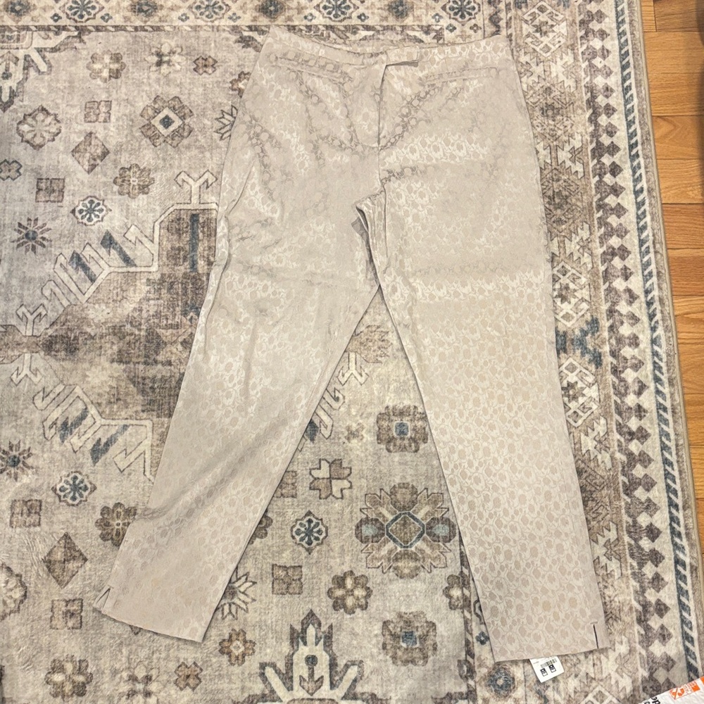 Express Beige Textured Trousers